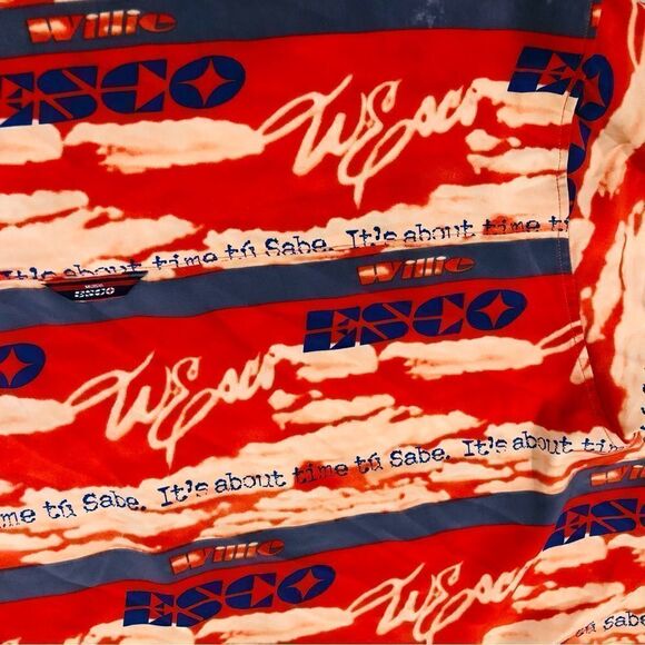 Vintage Willie Esco Sign & Spanglish All Over Button Up Men’s Shirt Sz XL - Picture 4 of 11